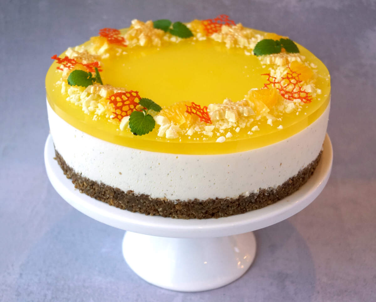 Julecheesecake med appelsin og kanel