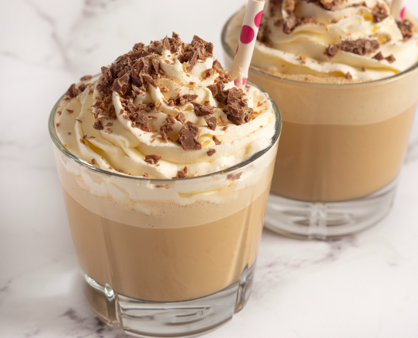 Milkshake med vaniljeis og kaffe