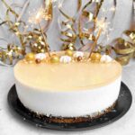 Cheesecake med kransekage og champagne - fantastisk nytårsdessert