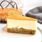Halloween cheesecake med orange glaze