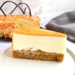 Halloween cheesecake med orange glaze