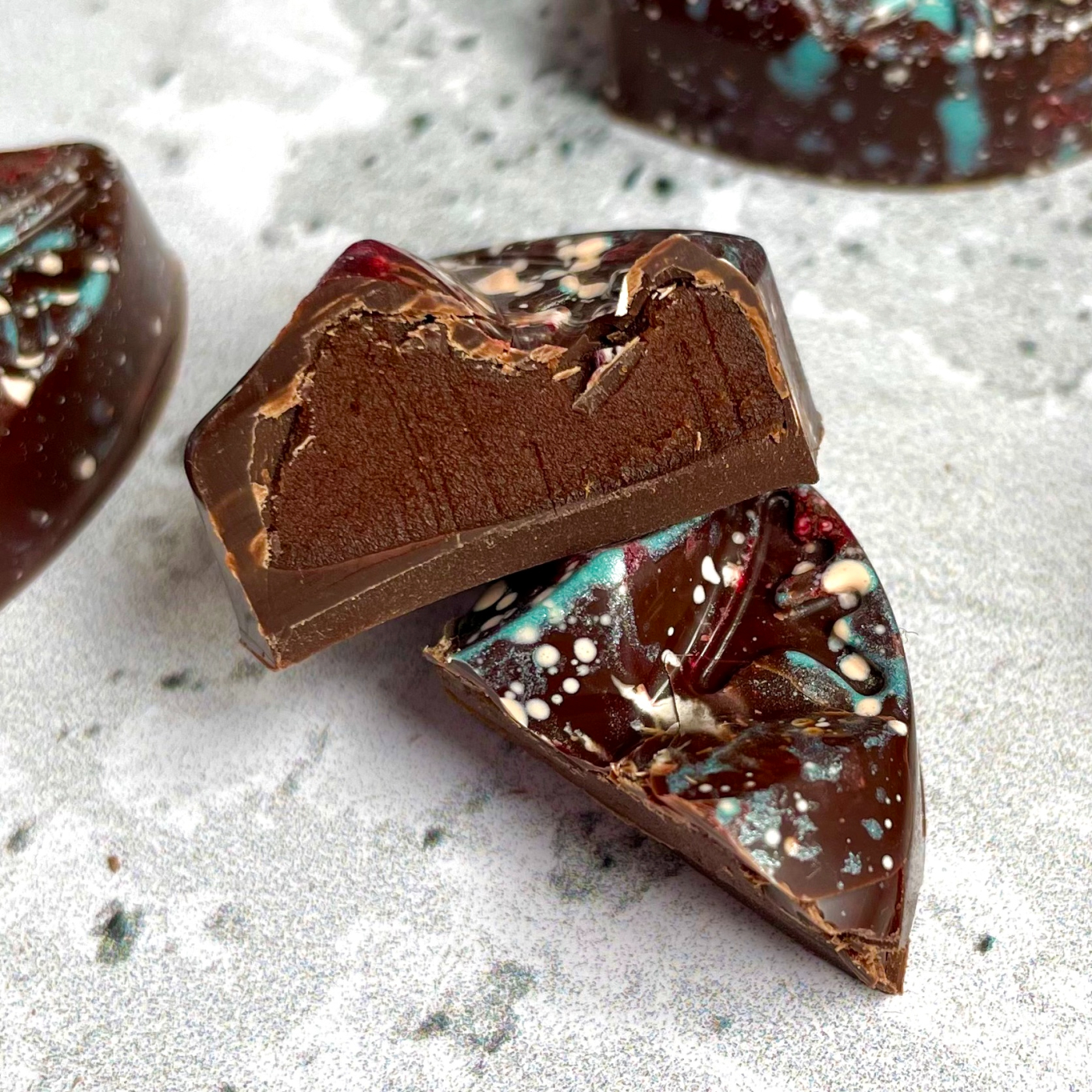 Fyldte chokolader med kaffeganache