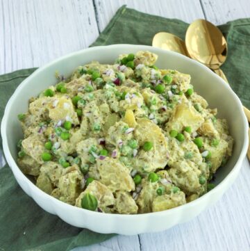 Kold kartoffelsalat med pesto dressing