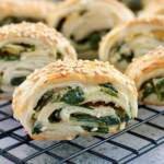 Nemme butterdejshapsere med spinat og cream cheese