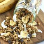 Granola med banan, chokolade og granola
